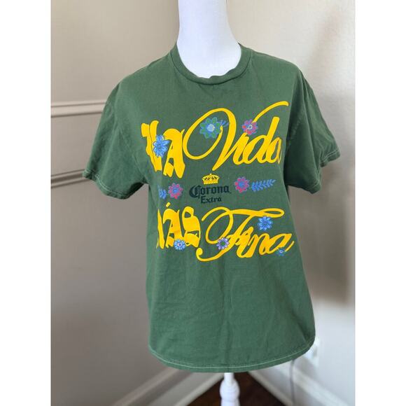Corona Extra La Vida Mas Fina T-Shirt Size Medium - Picture 1 of 4